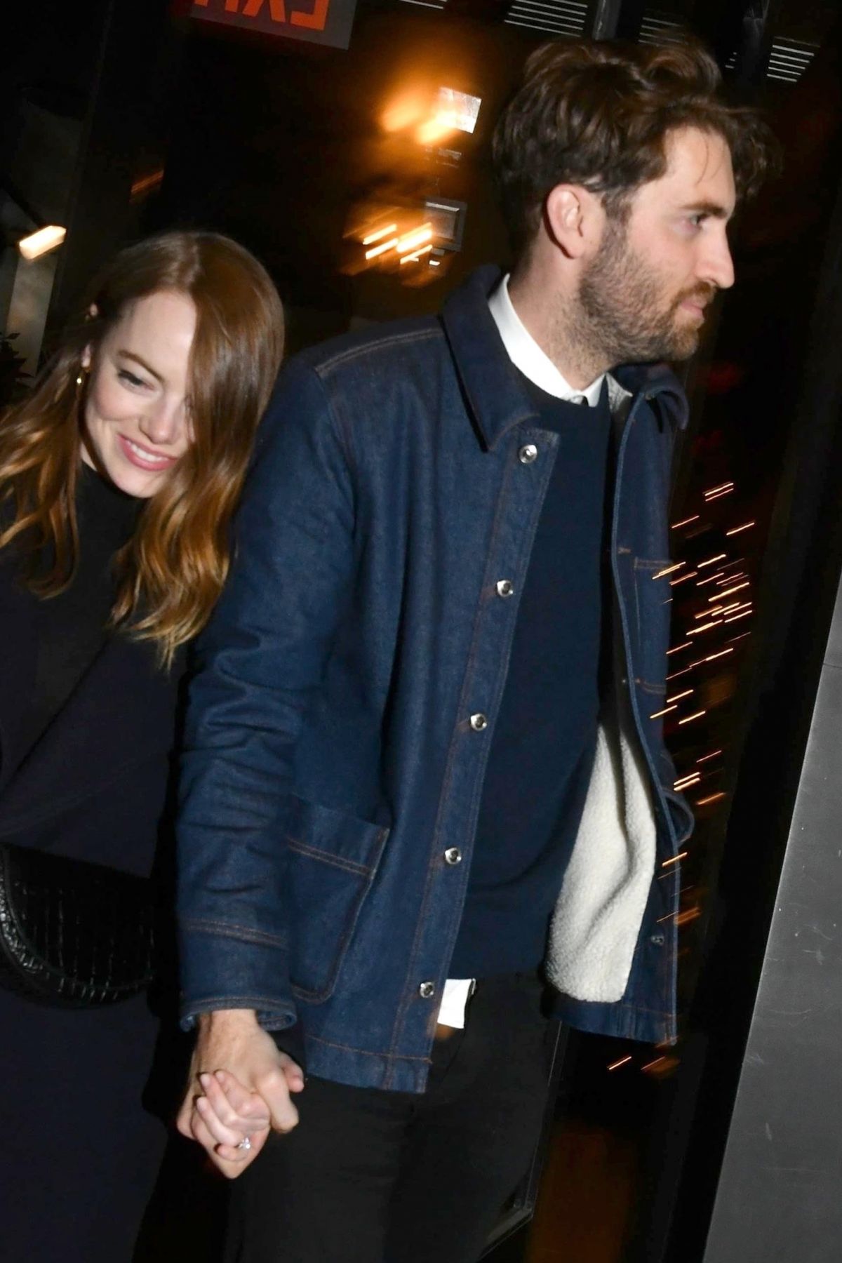 EMMA STONE and Dave McCary Arrives at SNL Afterparty in New York 12/07