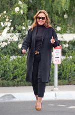 LEAH REMINI Leaves a Restaurant in Hollywood 12/17/2019