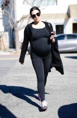 Pregnant JENNA DEWAN at Coffee Bean in Los Angeles 01/29/2020