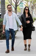 Pregnant NIKKI BELLA and Artem Chigvintsev Out for Lunch in Beverly Hills 01/30/2020