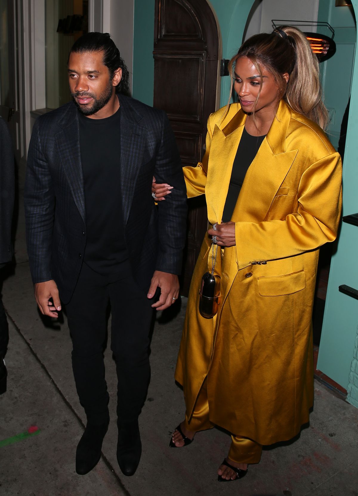 CIARA and Russell Wilson at Olivetta Restaurant in West Hollywood 02/08 ...