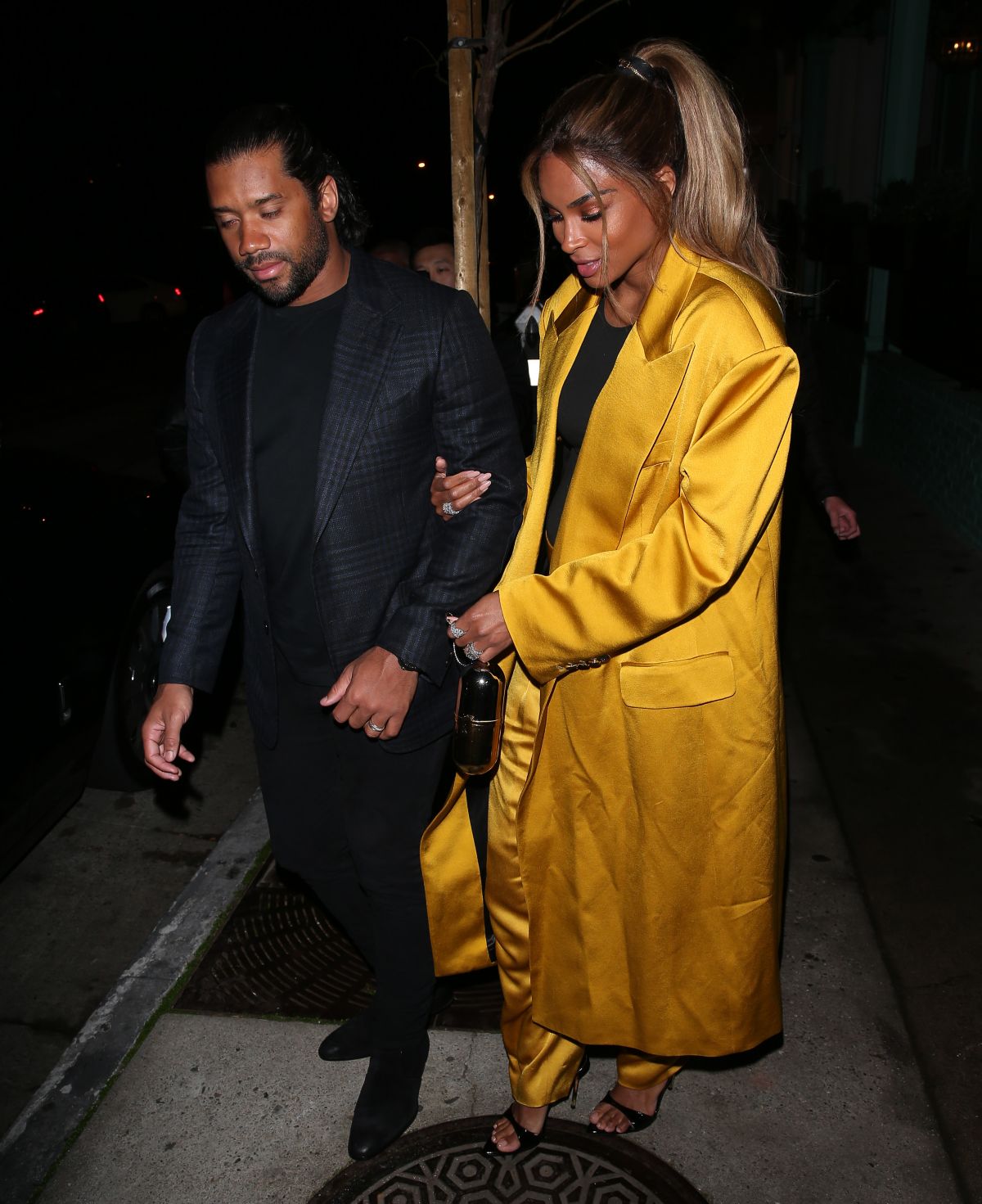 CIARA and Russell Wilson at Olivetta Restaurant in West Hollywood 02/08 ...