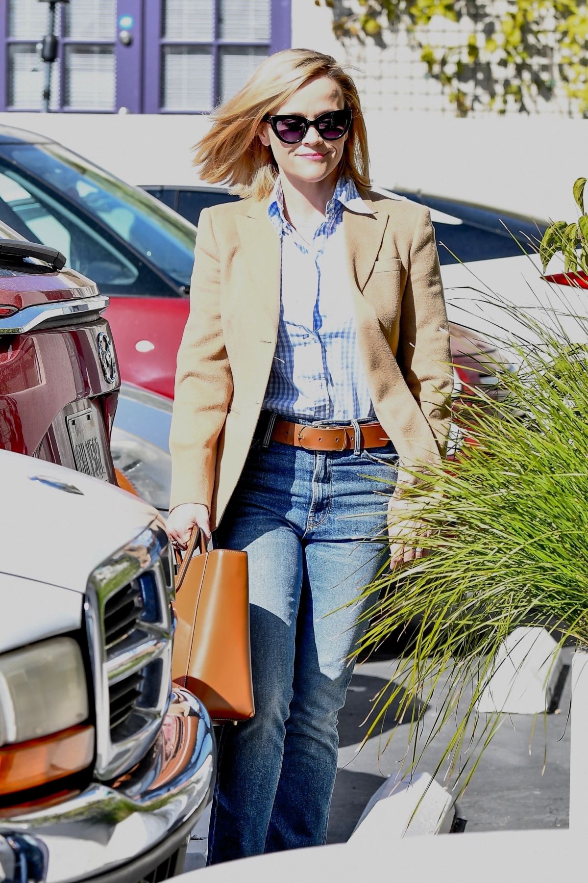 REESE WITHERSPOON Heading to Her Office in Brentwood 02/12/2020 ...