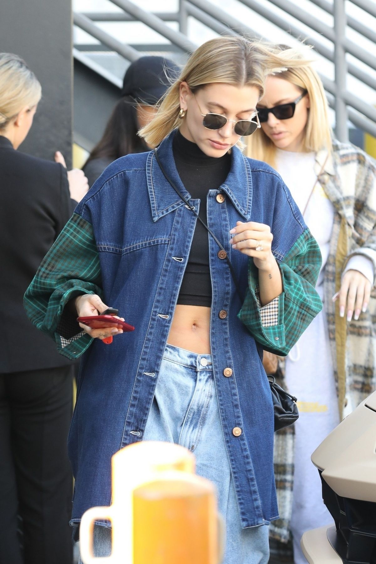 HAILEY BIEBER in Double Denim Out for Lunch in Los Angeles 03/07/2020 ...