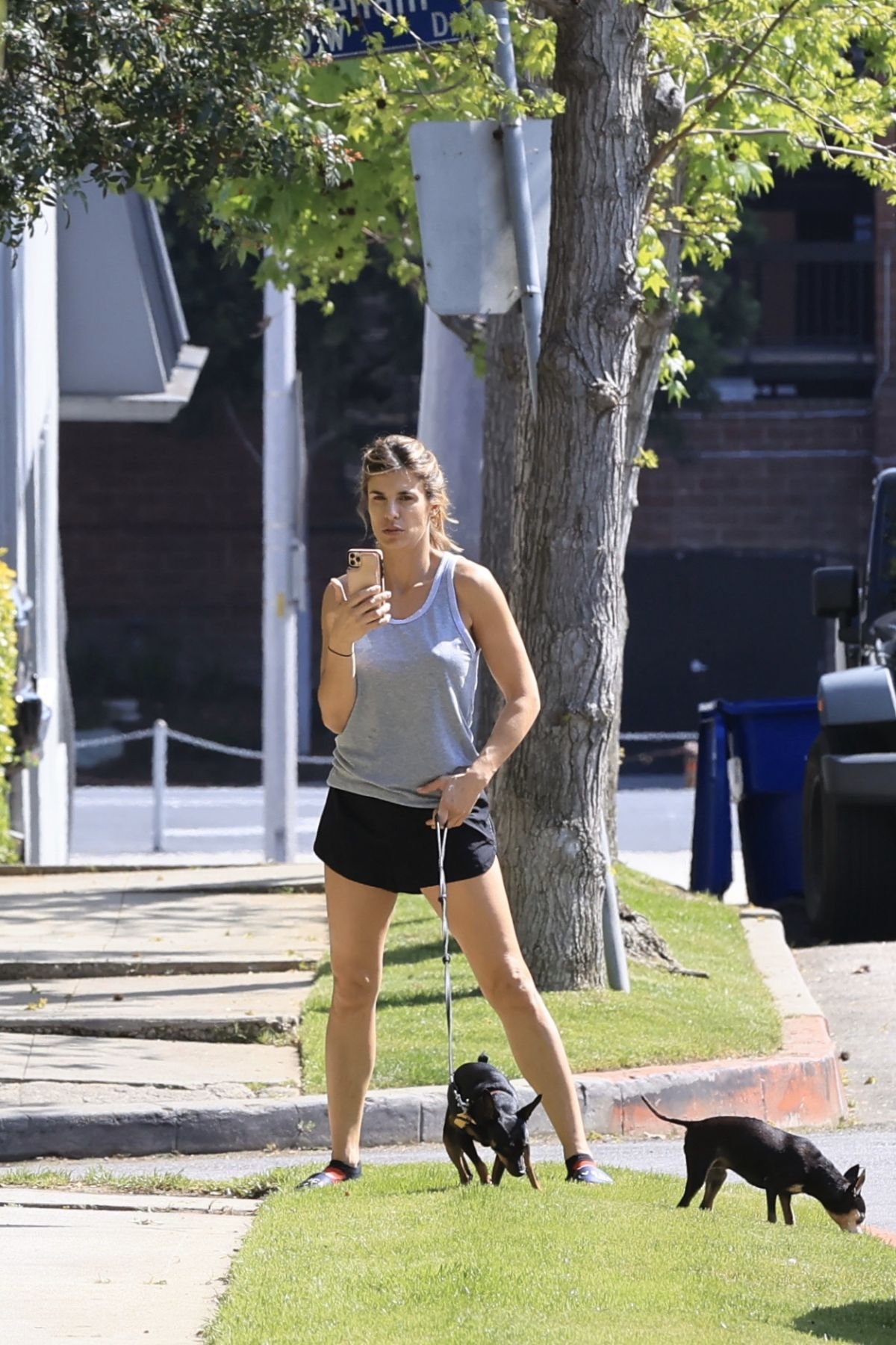ELISABETTA CANALIS Out with Her Dogs in Los Angeles 04/02/2020 – HawtCelebs