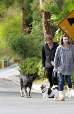 MILLA JOVOVICH and Paul W. S. Anderson Out with Their Dogs in Beverly Hills 04/20/2020