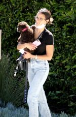 JORDANA BREWSTER in Denim Out with Her Dog in Los Angeles 05/06/2020