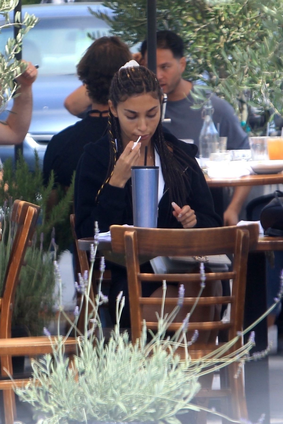 CHANTEL JEFFRIES Out for Lunch at Mauro’s Cafe in West Hollywood 06/16 ...