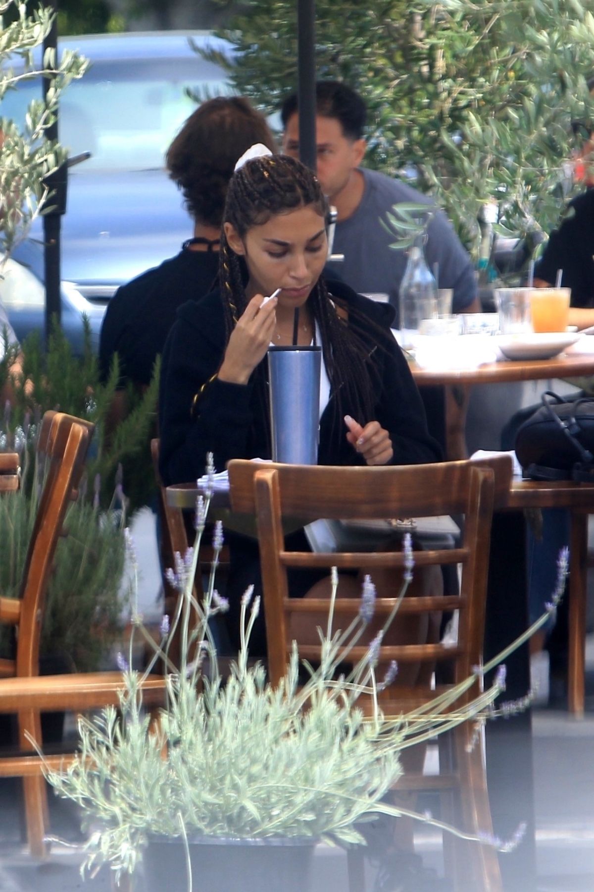 CHANTEL JEFFRIES Out for Lunch at Mauro’s Cafe in West Hollywood 06/16 ...