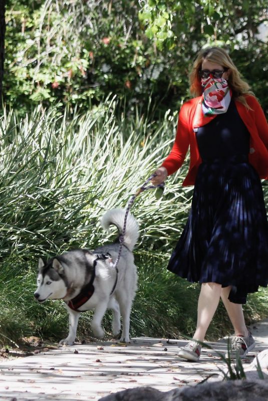LAURA DERN Out with Her Dogs in Santa Monica 06/07/2020