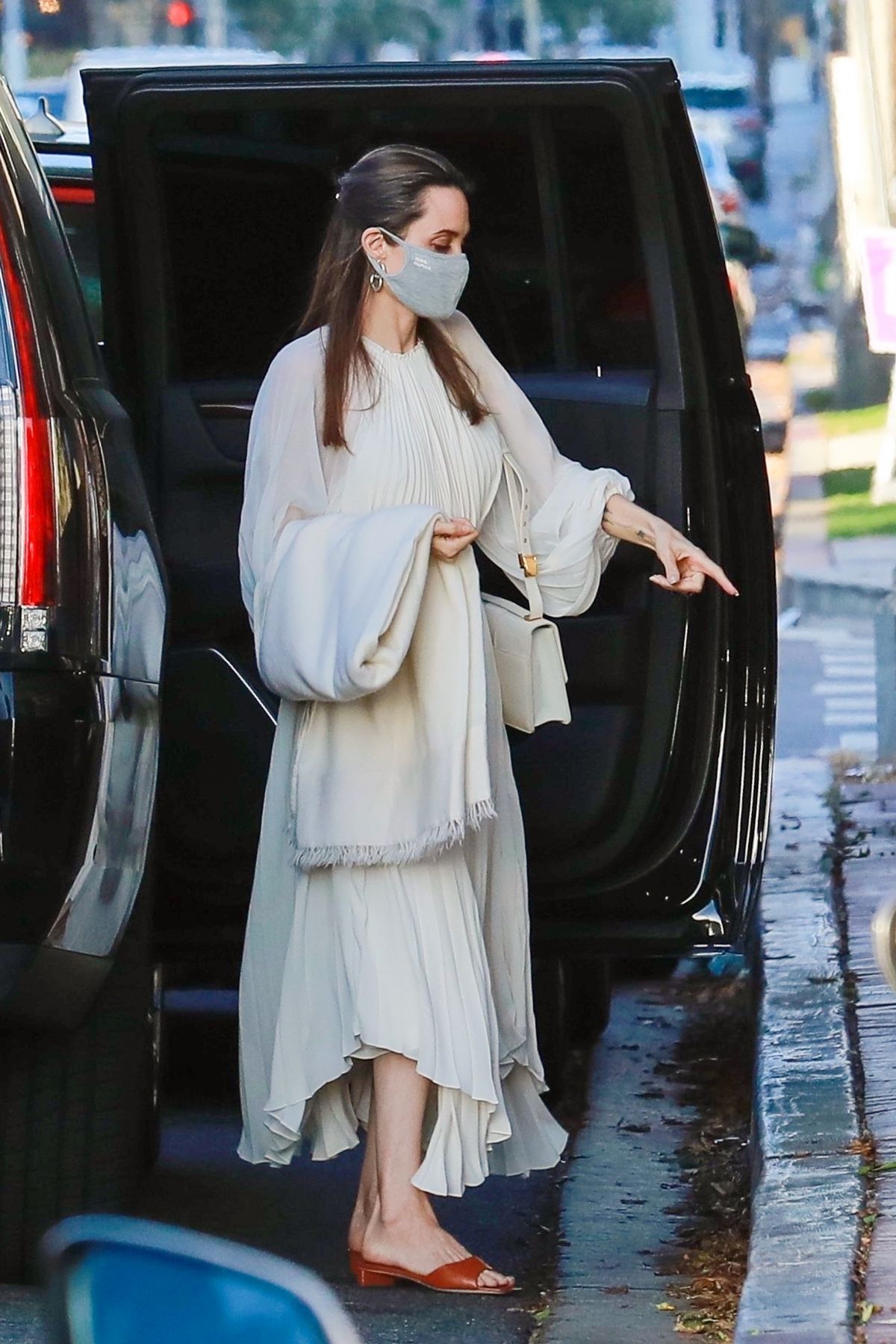 ANGELINA JOLIE Out for Lunch in West Hollywood 07/14/2020 ...