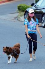 AUBREY PLAZA Out with Her Dogs in Los Angeles 08/26/2020