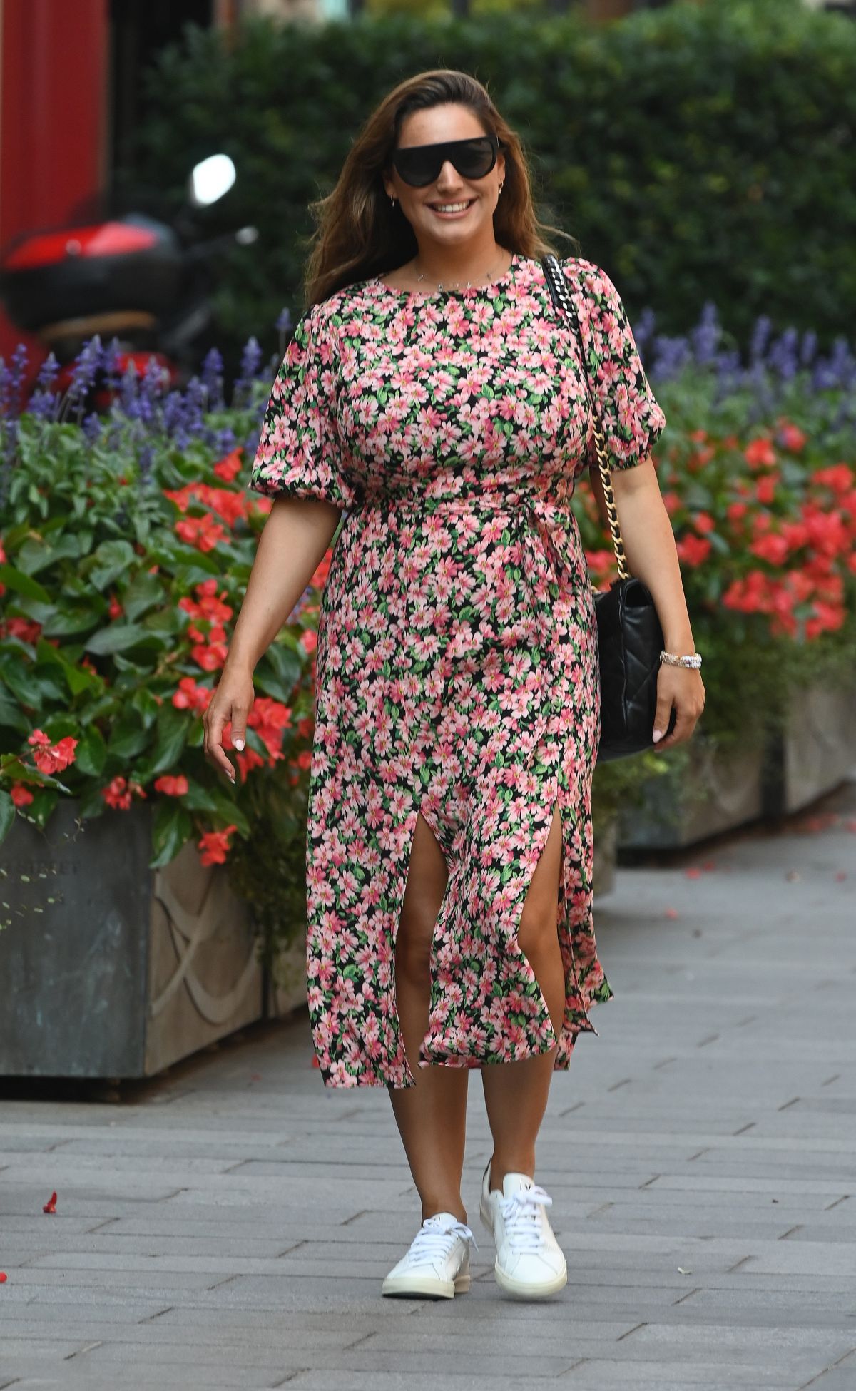 KELLY BROOK in a Floral Summer Dress Leaves Global Radio in London 08 ...