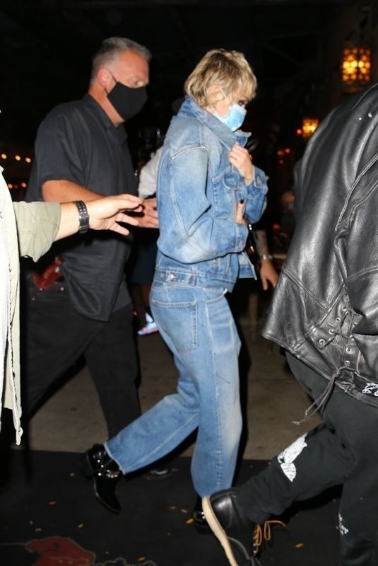 MILEY CYRUS Arrives at Bowery Hotel in New York 09/30/2020