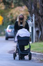 SOPHIE TURNER Out with Daughter Willa in Los Angeles 11/17/2020