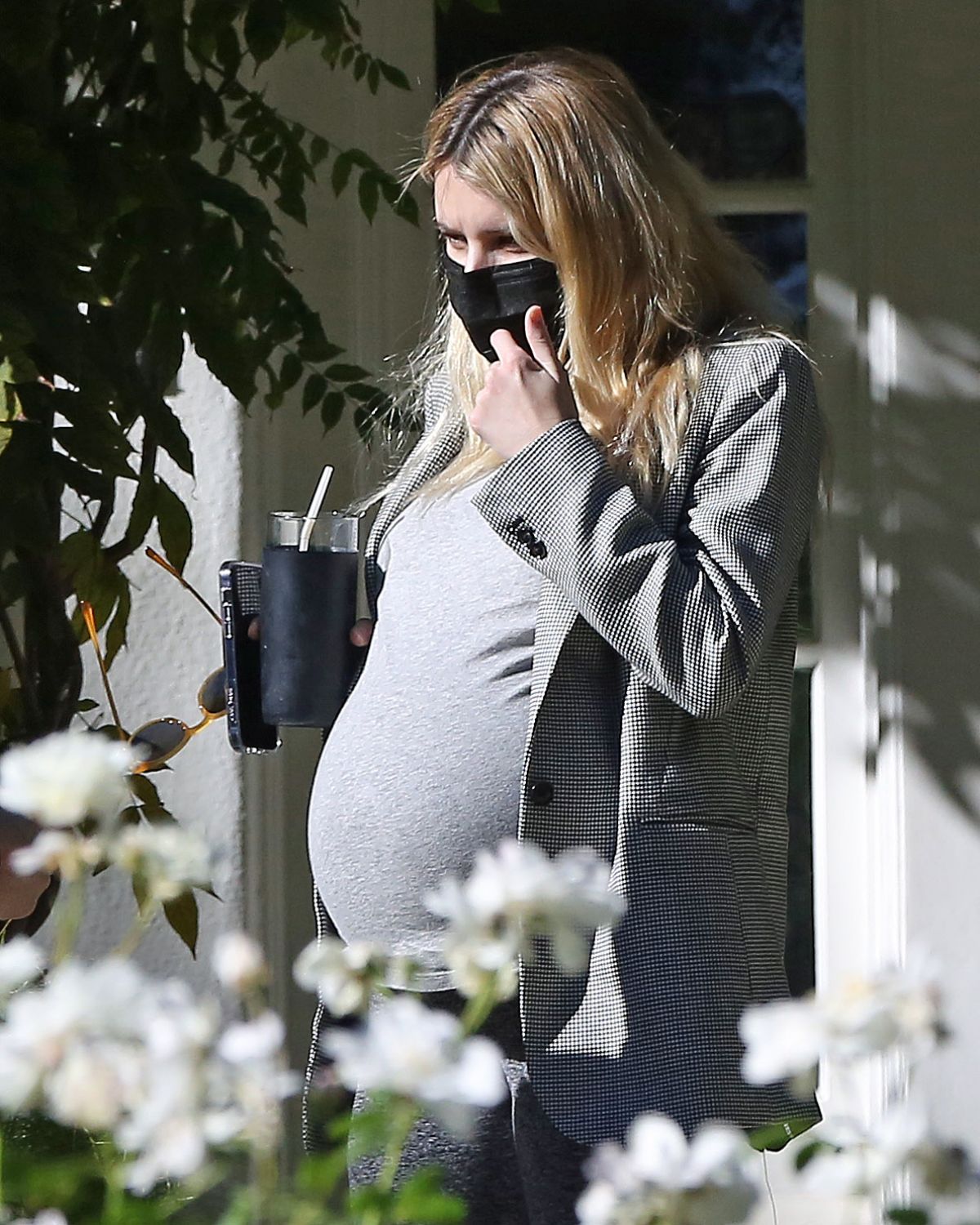 Pregnant EMMA ROBERTS Out in Los Angeles 12/01/2020 – HawtCelebs