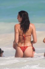 Dua Lipa In A Red Bikini At A Beach In Tulum Hawtcelebs