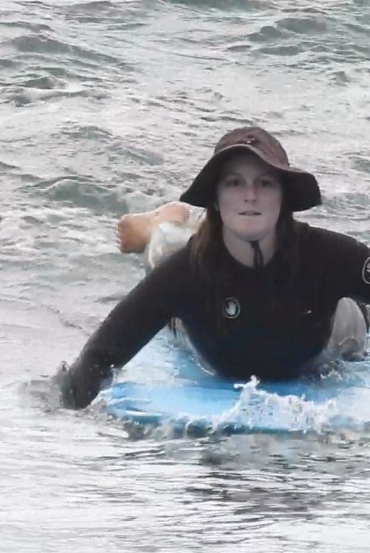 LEIGHTON MEESTER Out Surfing in Malibu 01/21/2021