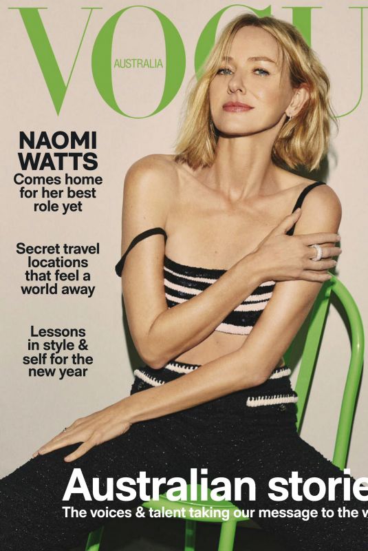 NAOMI WATTS in Vogue Magazine, Australia January 2021