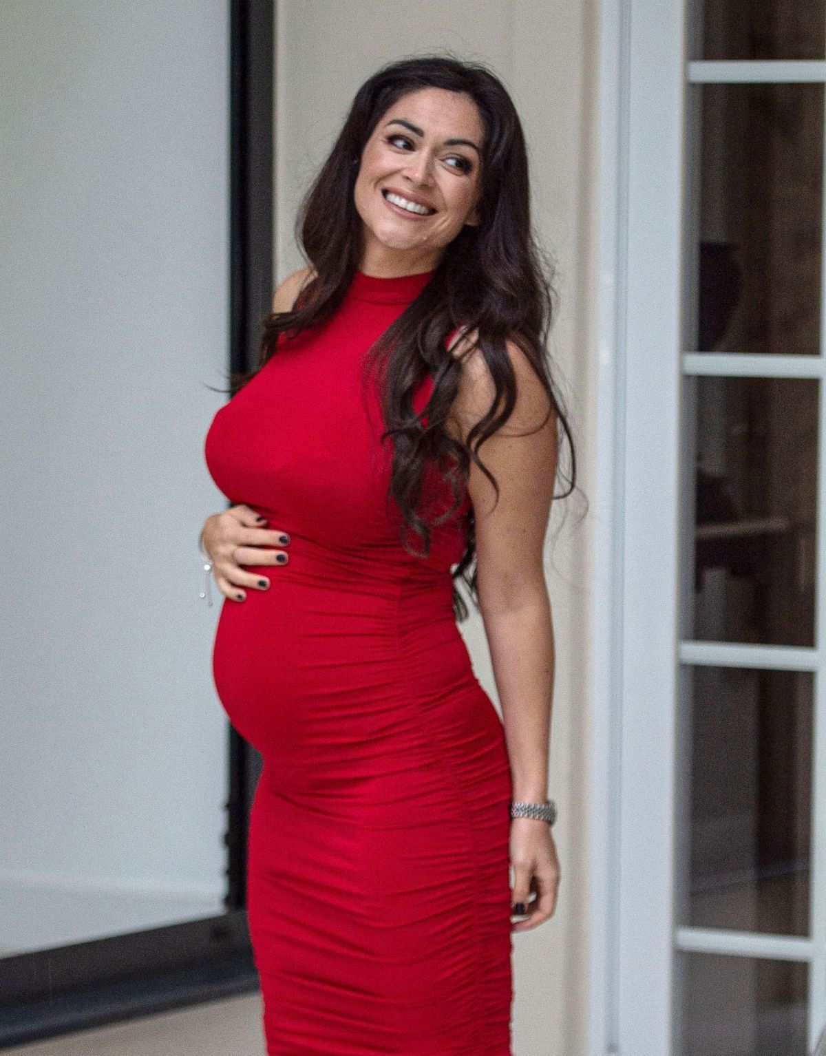 Pregnant Casey Batchelor At A Photoshoot In London 02 16 2021 Hawtcelebs