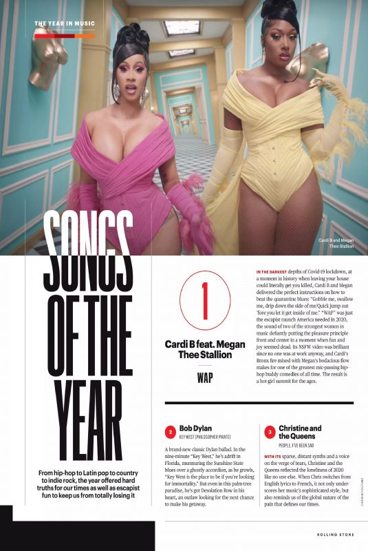 CARDI B and MEGAN THEE STALLION in Rolling Stone Magazine, January 2021