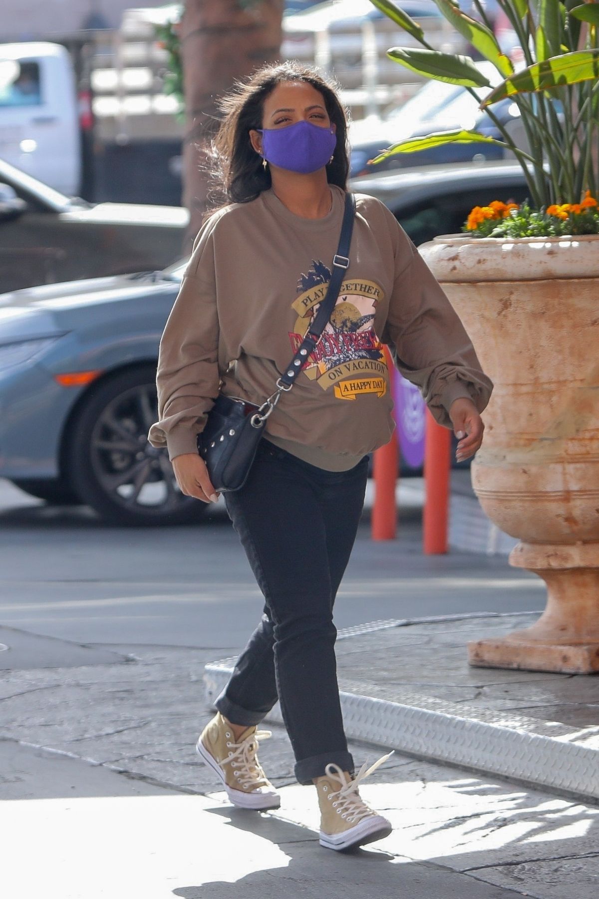 Pregnant CHRISTINA MILIAN at a Gas Station in Los Angeles 04/15/2021 ...