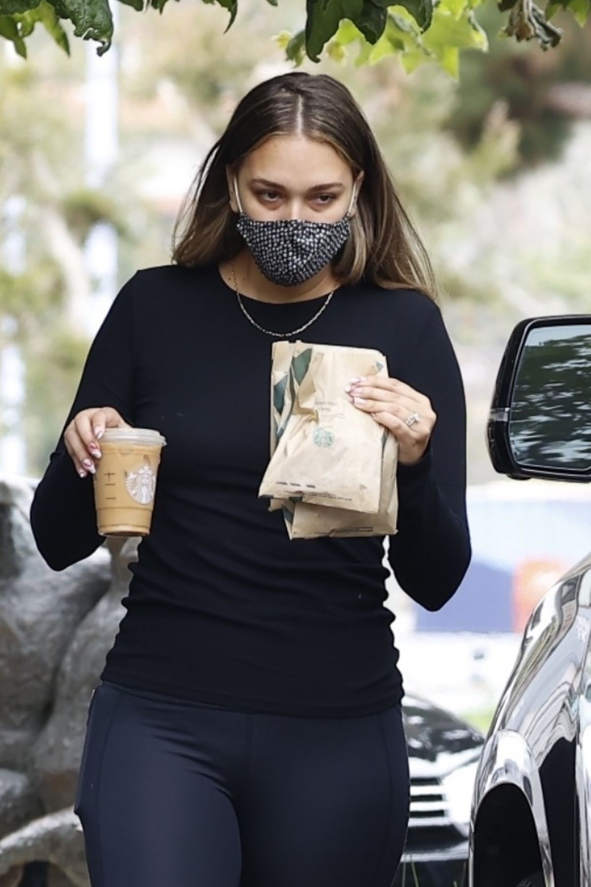 APRIL LOVE GEARY Out for Coffee at Starbucks 05/17/2021 – HawtCelebs
