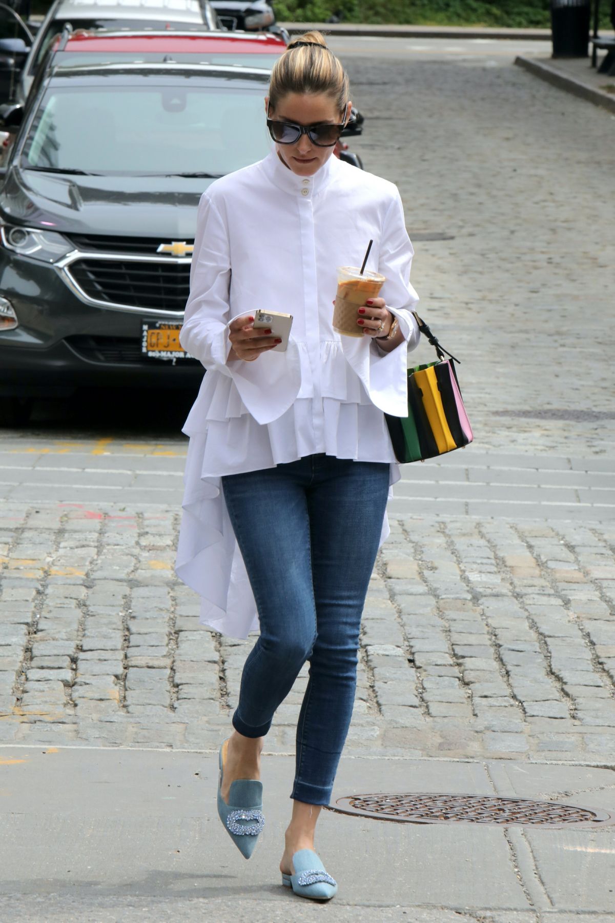 OLIVIA PALERMO Out for Iced Coffee in New York 06/01/2021 – HawtCelebs