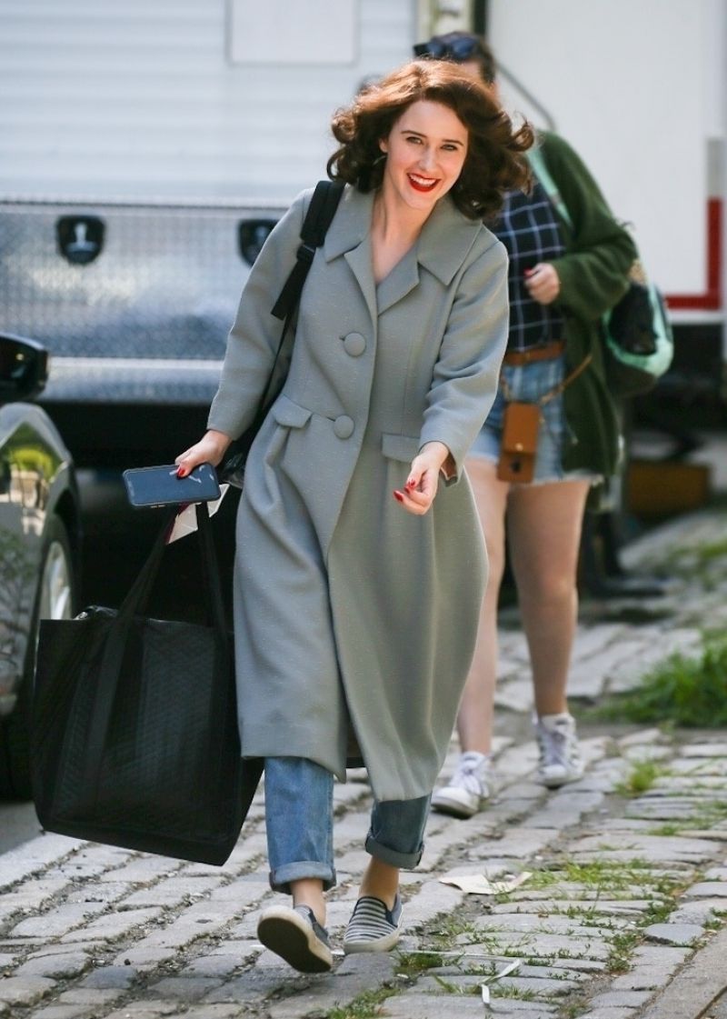 RACHEL BROSNAHAN Leaves Set of The Marvelous Mrs Maisel in New York 05