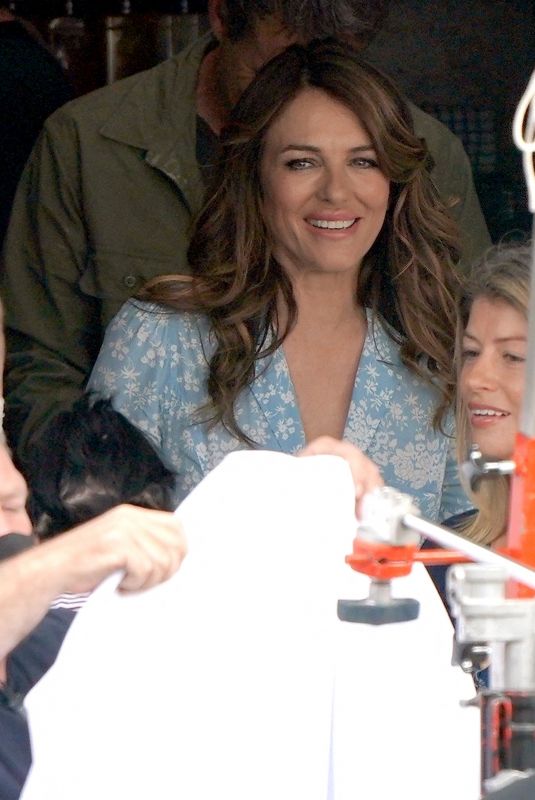 ELIZABETH HURLEY on the Set of City Girls in North Yorkshire 07/15/2021