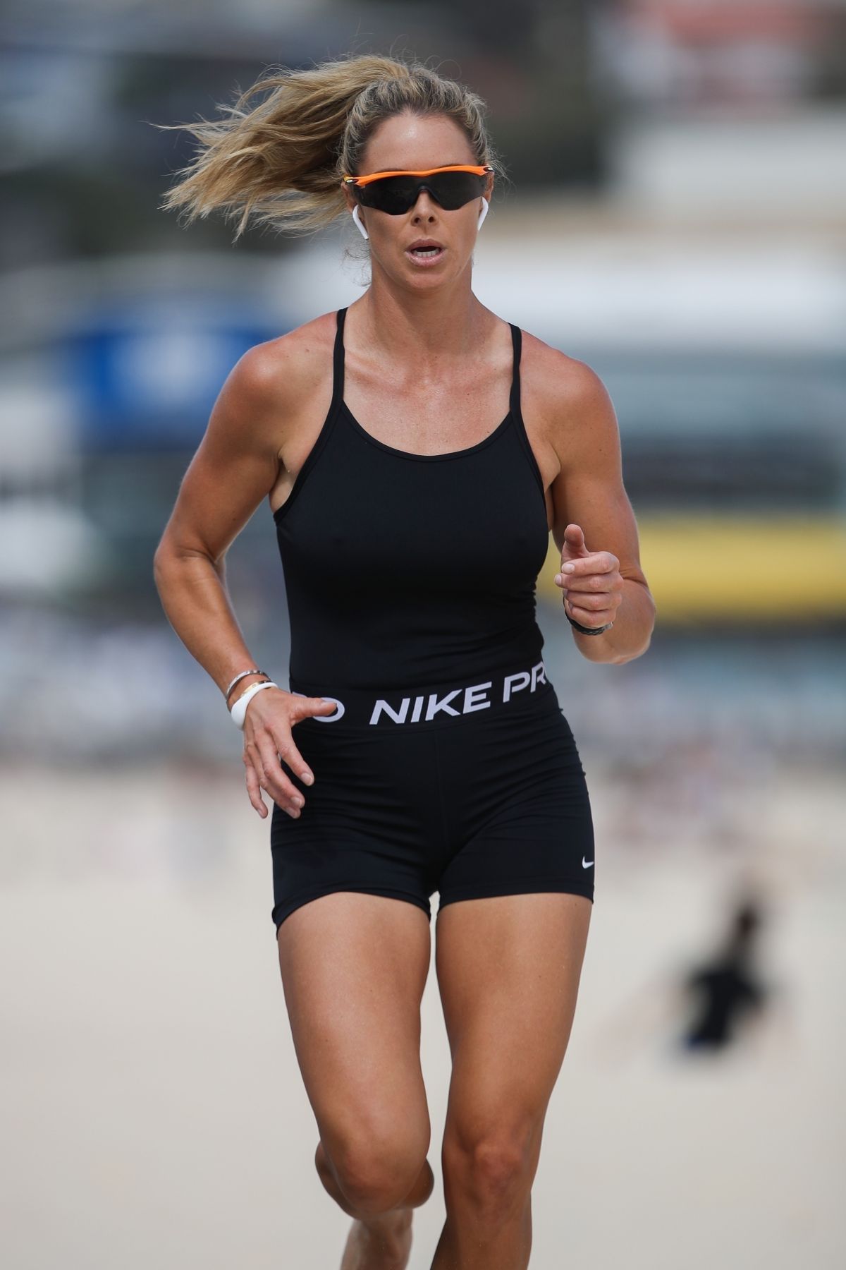 CANDICE WARNER in Swimsuit Workout at a Beach in Sydney 10/28/2021 ...