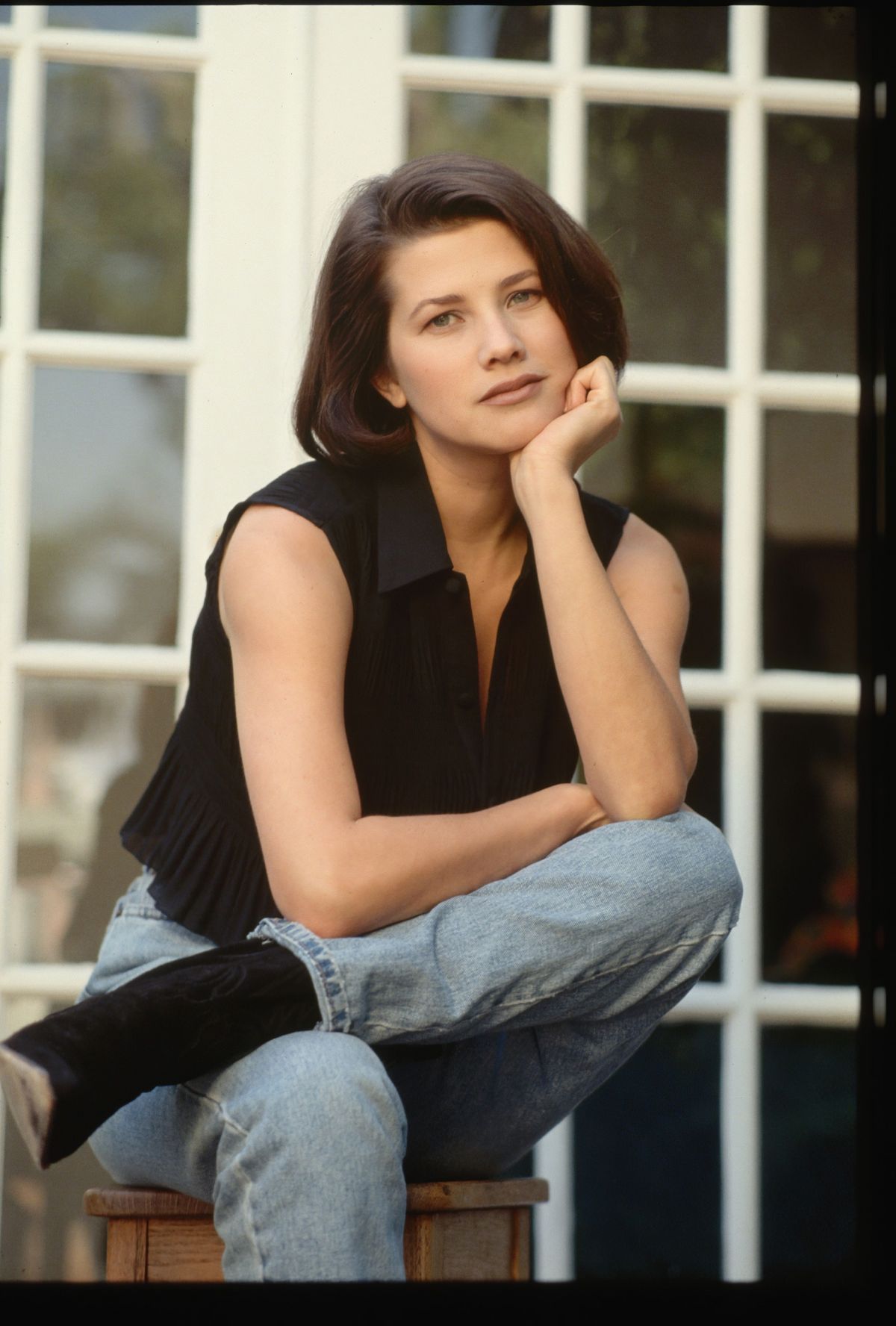 DAPHNE ZUNIGA at a Photoshoot, 1993.