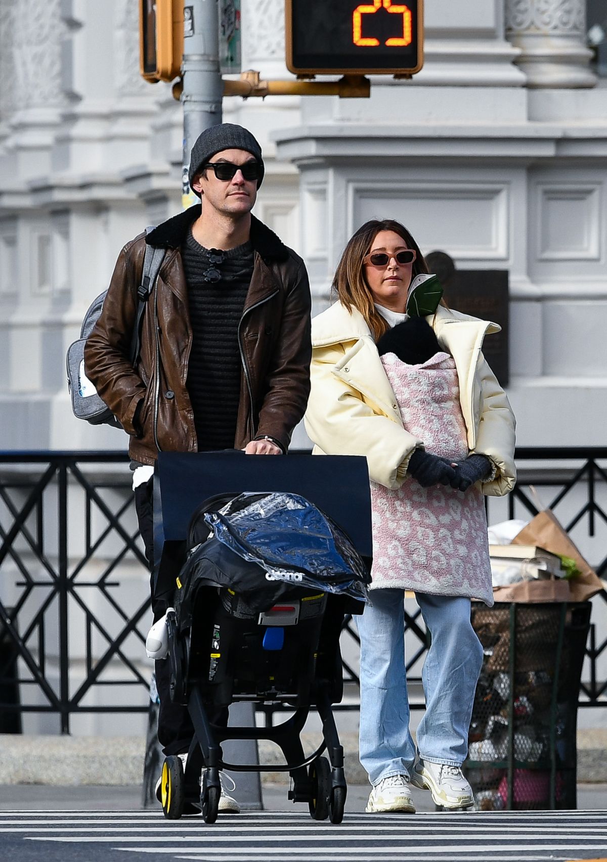 ASHLEY TISDALE and Christopher French Out with Her Baby in New York 11 ...