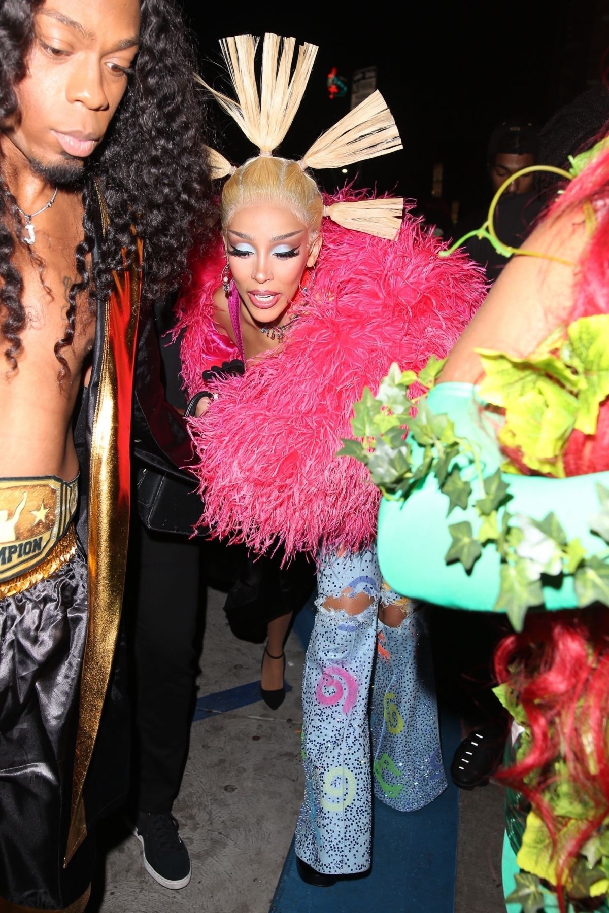 DOJA CAT Arrives at a Halloween Party at Highlight Room in Hollywood 10