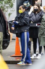 BELLA HADID Out and About in New York 12/18/2021