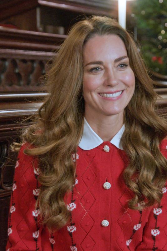 KATE MIDDLETON at Christmas Carol Concert Hosted by Duchess of Cambridge at Westminster Abbey in London 12/08/2021