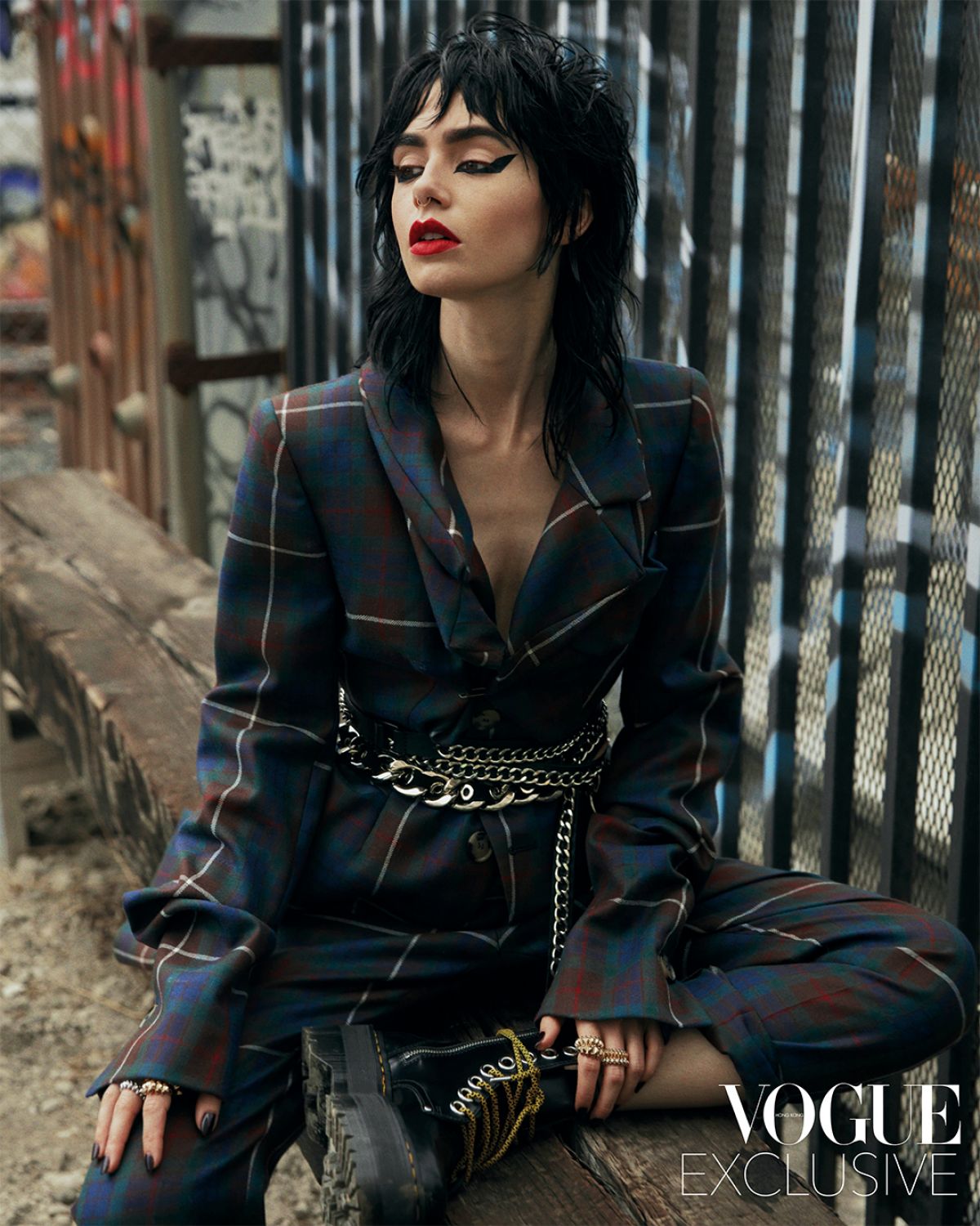 LILY COLLINS for Vogue Magazine, Hong Kong December 2021 – HawtCelebs