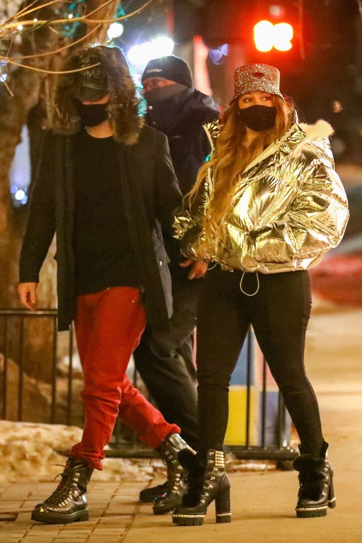 Mariah Carey Laces Into Combat Boots With Bryan Tanaka in Aspen