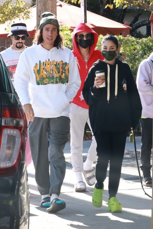 VANESSA HUDGENS and Cole Tucker Out for Lunch with Friends in Los Feliz 12/26/2021