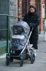 LEA MICHELE Out with Her Frend and Baby in New York 01/26/2022