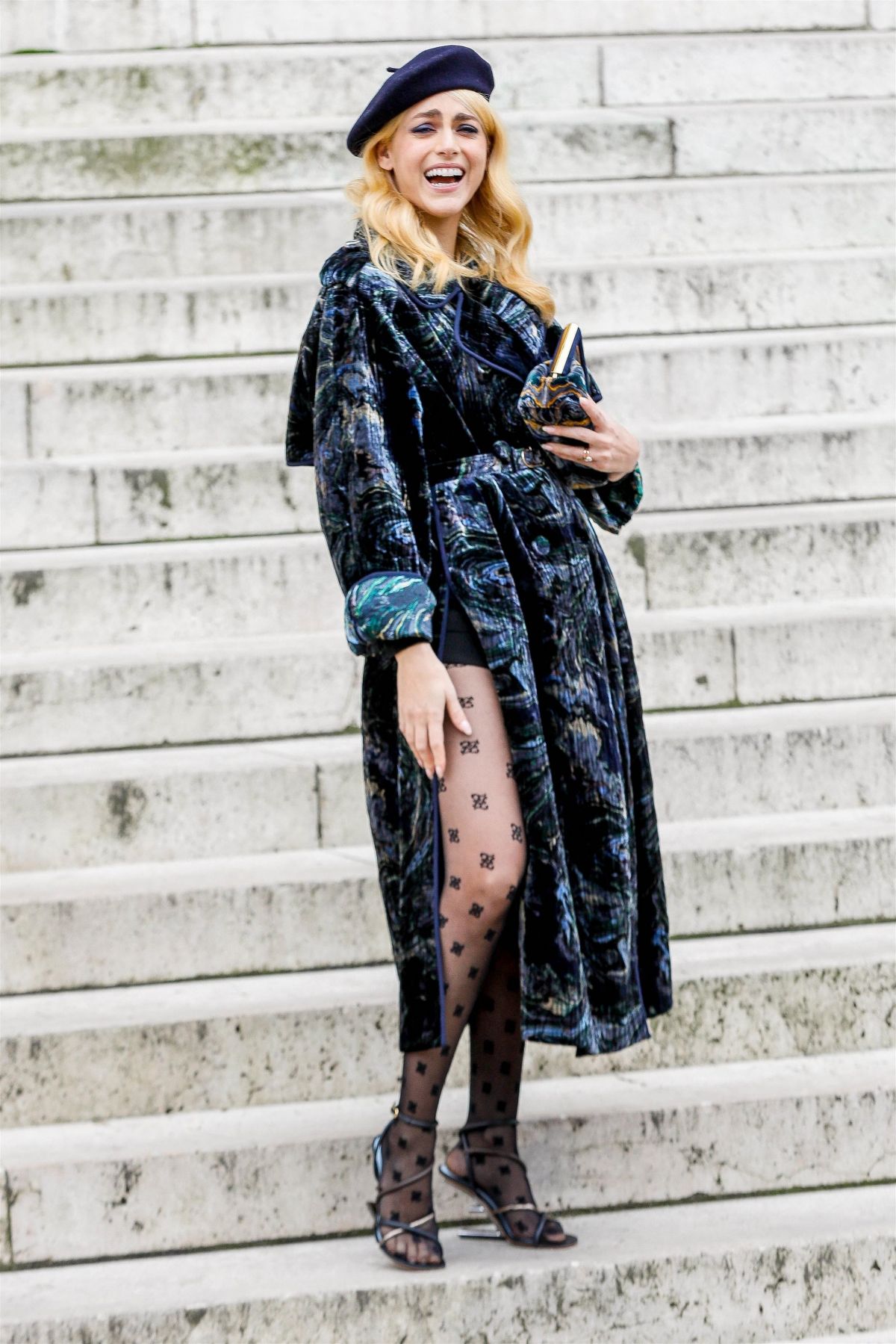 MIRIAM LEONE Arrives at Fendi Haute Couture Spring/Summer 2022 Show at ...