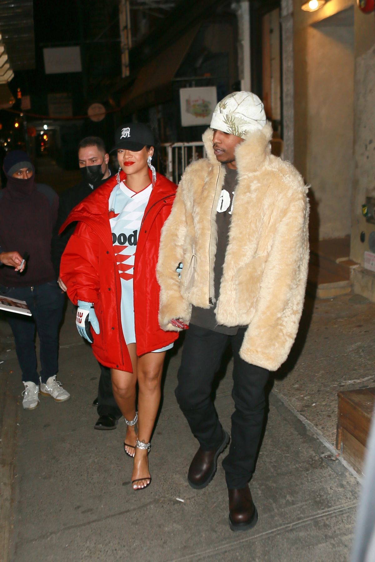 RIHANNA and A$AP Rocky Leaves Peasant Italian Restaurant in New York 01 ...