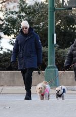 DEBORRA-LEE FURNESS and Hugh Jackman Out with Their Dogs in New York 02/06/2022