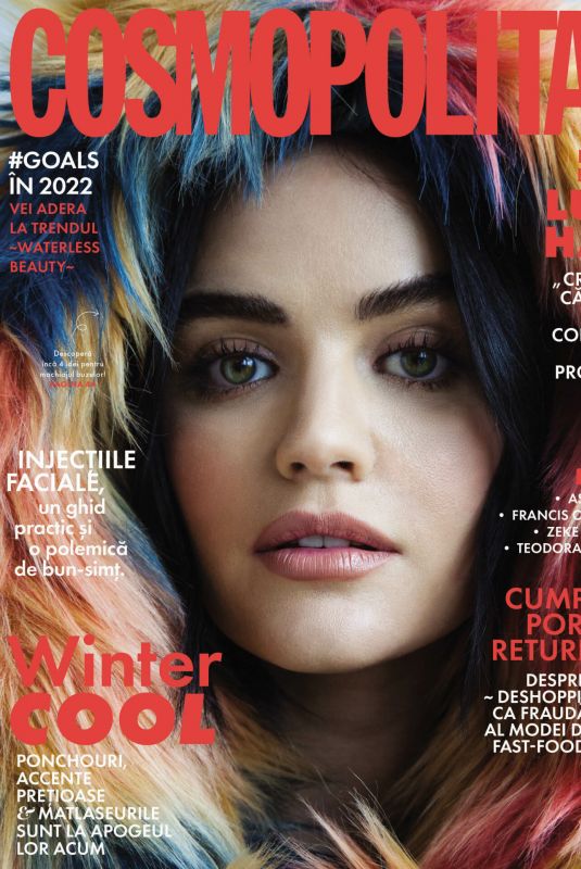 LUCY HALE on the Cover of Cosmopolitan Magazine, Romania February 2022