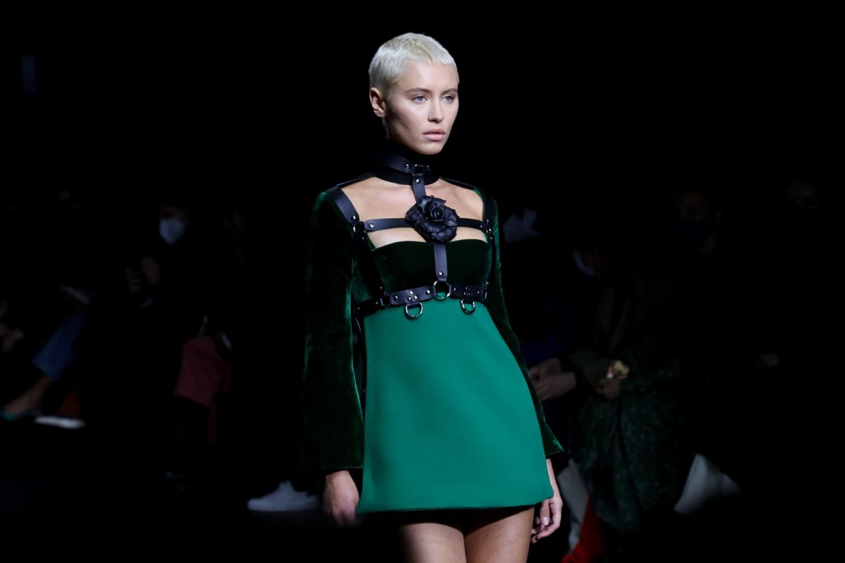 Iris Law Walks Runway At Roberto Cavalli Show At Milan Fashion Week