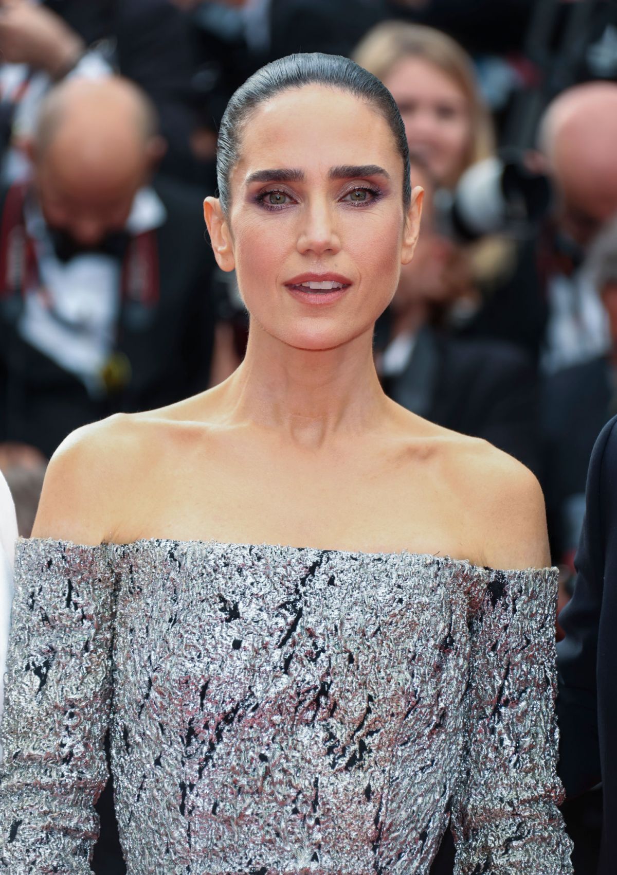 Jennifer Connelly Exudes Glamour In Silver Sequin Dress at 'Top Gun:  Maverick' Cannes Film Festival Premiere