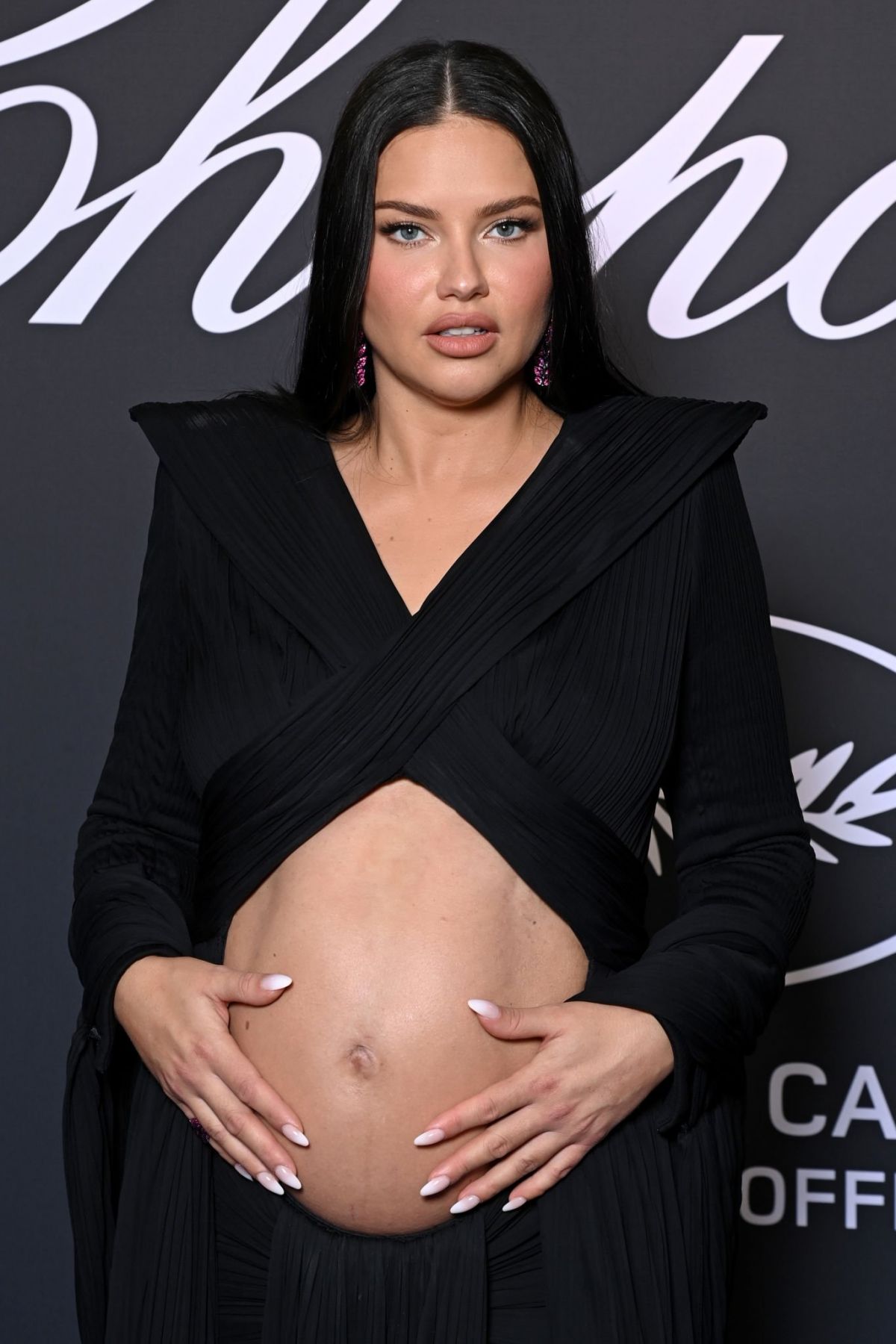 Pregnant ADRIANA LIMA at Chopard’s Gentleman’s Evening Event in Cannes