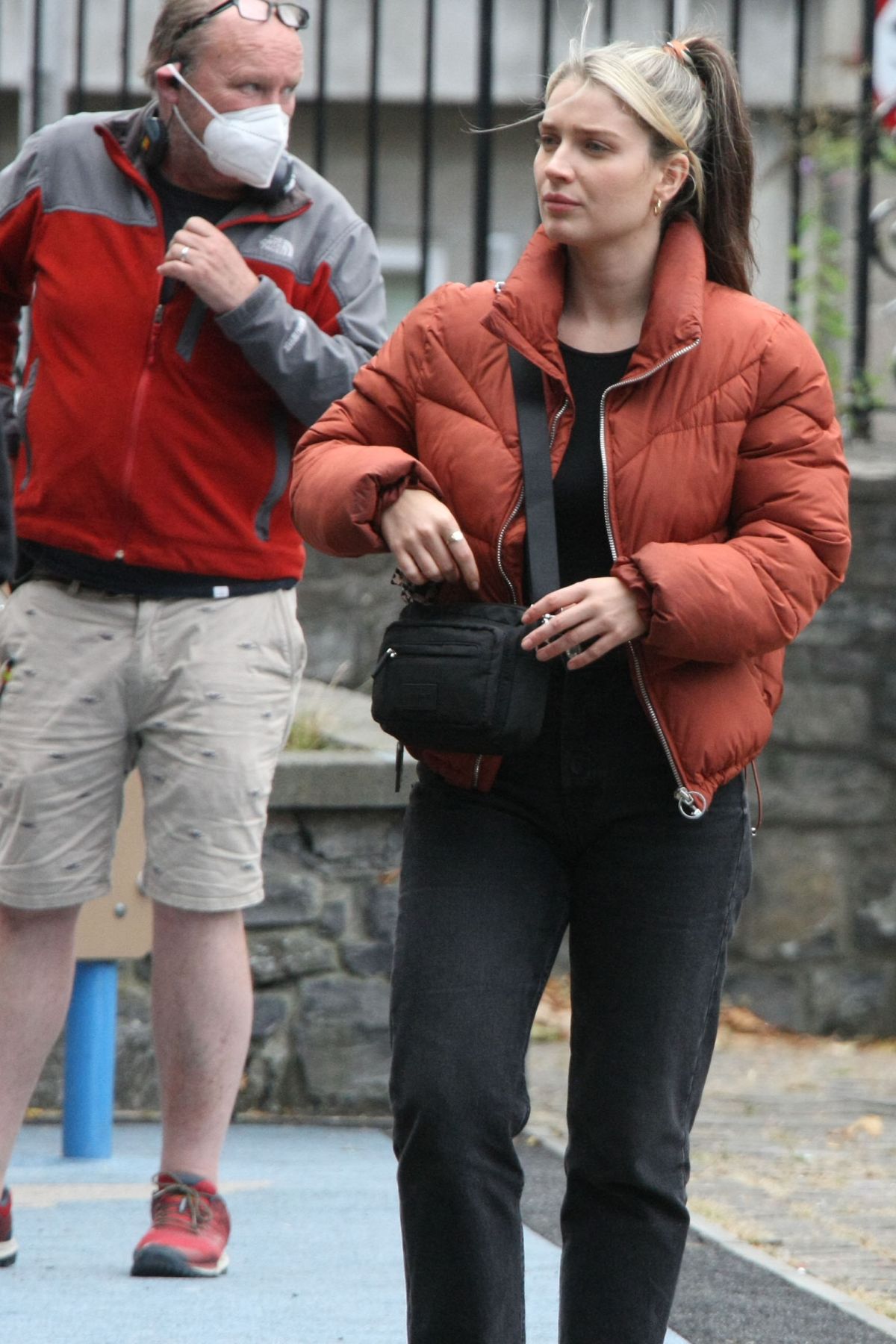 EVE HEWSON on the Set of New John Carney Movie in Dublin 07/25/2022