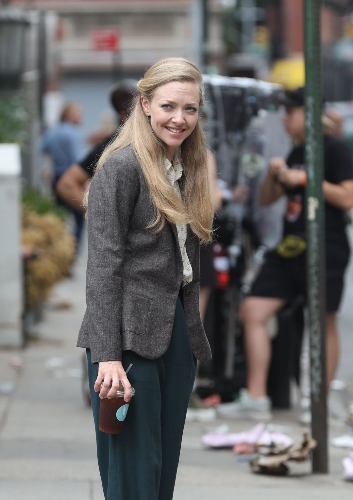 AMANDA SEYFRIED On The Set Of The Crowded Room In New York HawtCelebs