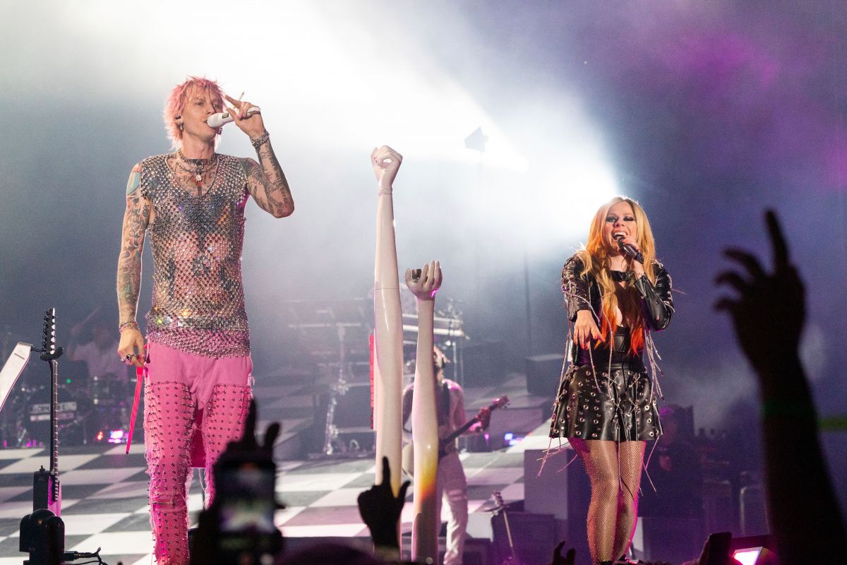 AVRIL LAVIGNE Performs at Machine Gun Kelly Concert at Firstenergy